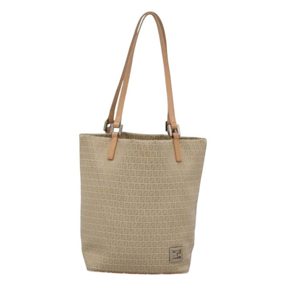 Fendi Zucchino Nylon Handbag Beige